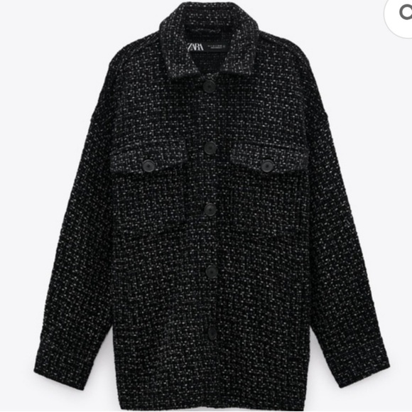 ZARA Tweed Cardigan Sweater - Picture 1 of 9